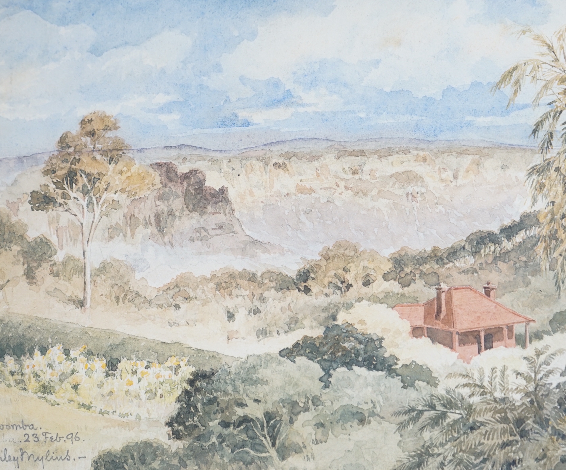 Stanley Mylius (19th/20th century), three watercolours, Australian landscapes, including Katoomba, each signed and dated, largest 29 x 45cm